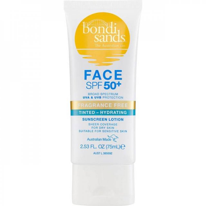 Bondi Sands - SPF 50 Fragrance Free Tinted Face Lotion (Hydrating) 75 ml