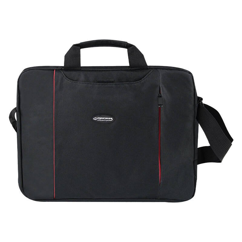 Sacoche Ordinateur Portable Esperanza Salerno 15,6" max (Noir/Rouge)