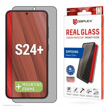 DISPLEX Privacy Full Cover Panzerglas (10H) für Samsung Galaxy S24 