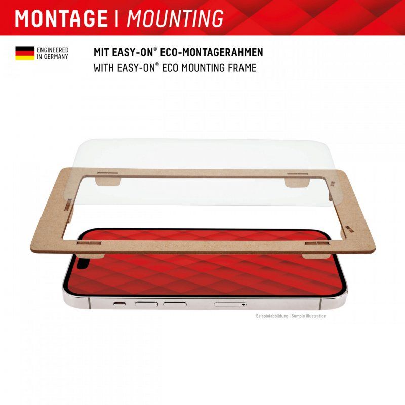 Displex Screen Protector (10H) for Samsung Galaxy S24, Eco Mounting Frame, scratch resistant