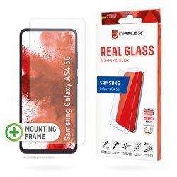 DISPLEX Panzerglas 2D/ Clear (10H) für Samsung Galaxy A54 5G Eco-Montagerahmen, Tempered Glas, kratzer-resistente
