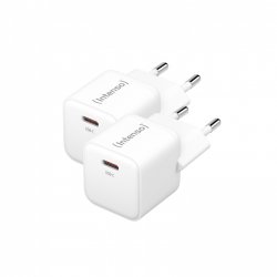 Intenso Power Adapter W30C GaN-Netzteil, Doppelpack 30 Watt Leistung, USB-C-Anschluss