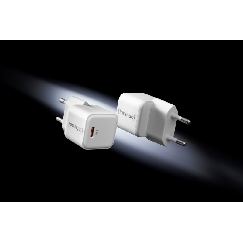 Intenso Power Adapter W30C GaN-Netzteil, Doppelpack 30 Watt Leistung, USB-C-Anschluss