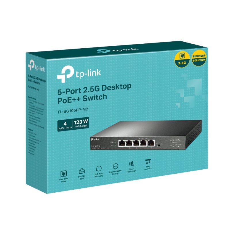 TP-Link TL-SG105PP-M2 commutateur réseau Non-géré Gigabit Ethernet (10/100/1000) Connexion Ethernet, supportant