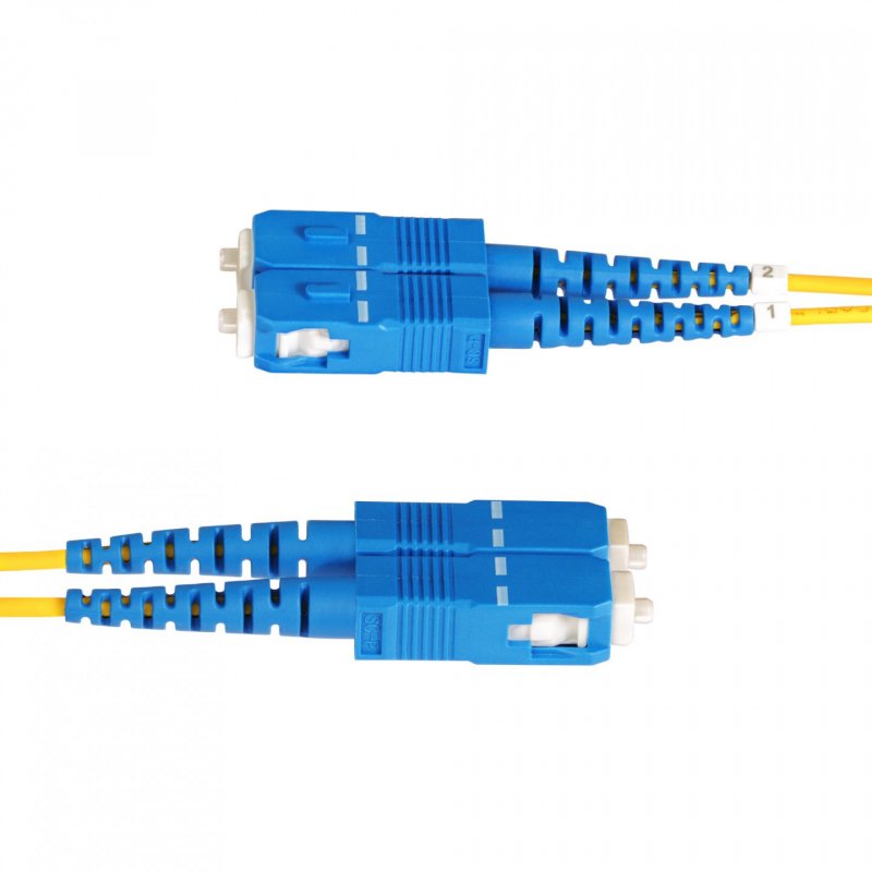 StarTech.com 1m (3ft) LC to SC(UPC) OS2 Single Mode Duplex Fiber Optic Cable, 9/125µm, Laser Optimized, 10G, Bend