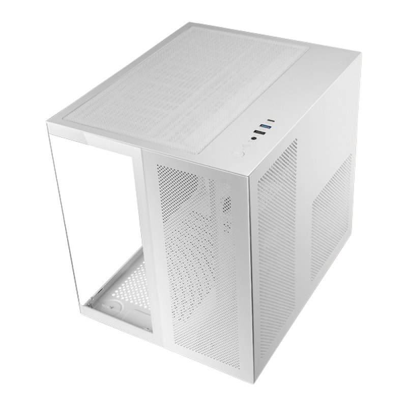 Boitier Mini Tour Micro ATX Mars Gaming MC-Nova avec panneaux vitrés (Blanc)