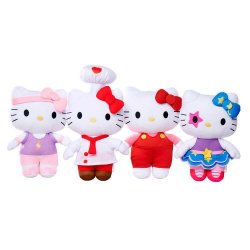 HELLO KITTY - Assortiment de 12 Peluches - 4 Modèles - 20cm