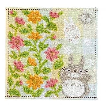 MON VOISIN TOTORO - Totoro Jardin de fleurs - Mini Serviette 25x25cm