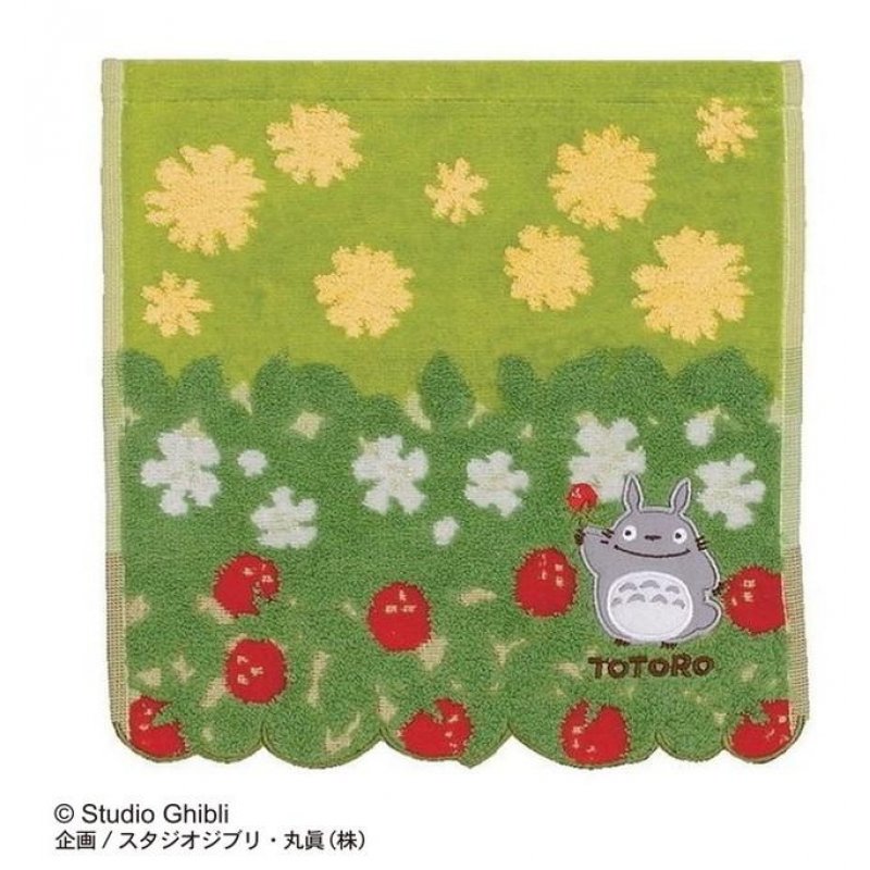 MON VOISIN TOTORO - Totoro Fleurs & Fraise - Mini Serviette 25x25cm