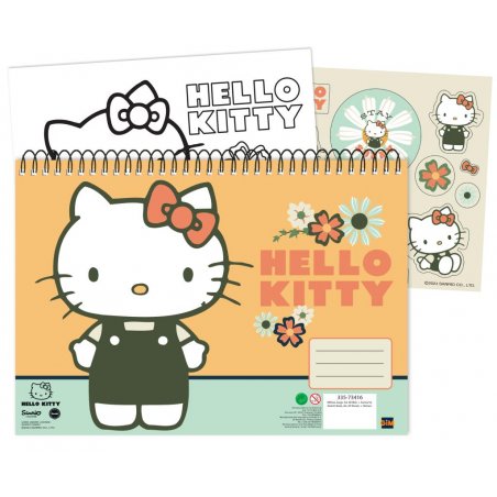 HELLO KITTY - Cahier de Dessin 40p. Stickers