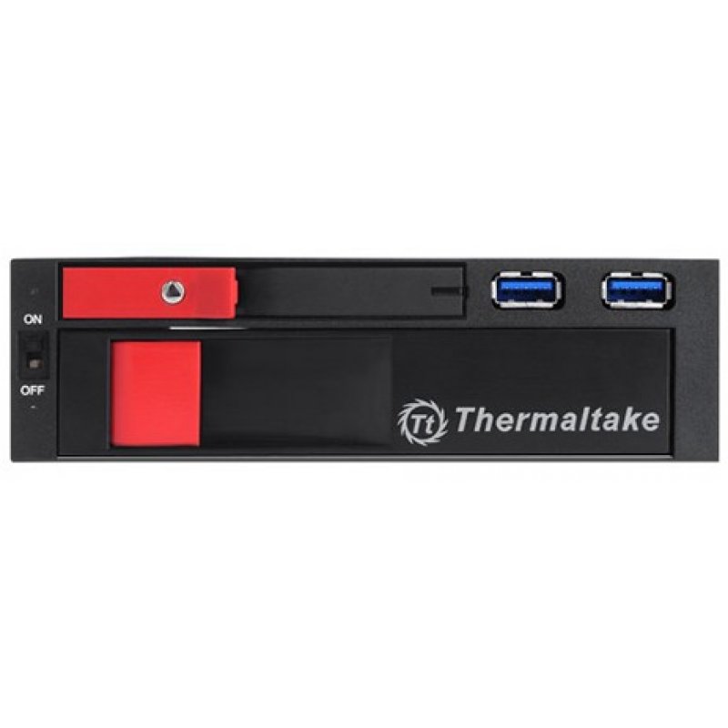 Thermaltake ST0026Z Obturateur de baie de lecteur 2,5/3,5" Panneau de façade Noir, Rouge