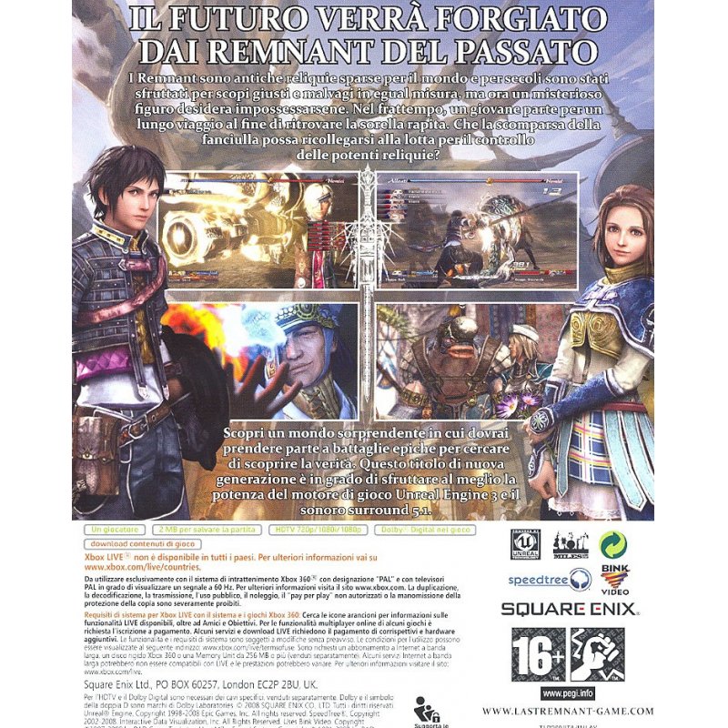 Halifax Last Renmant Xbox360 Standard Italian