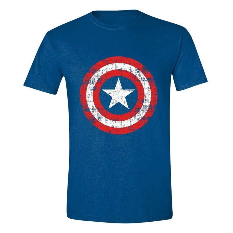 Marvel T-Shirt Captain America Cracked Shield (L)