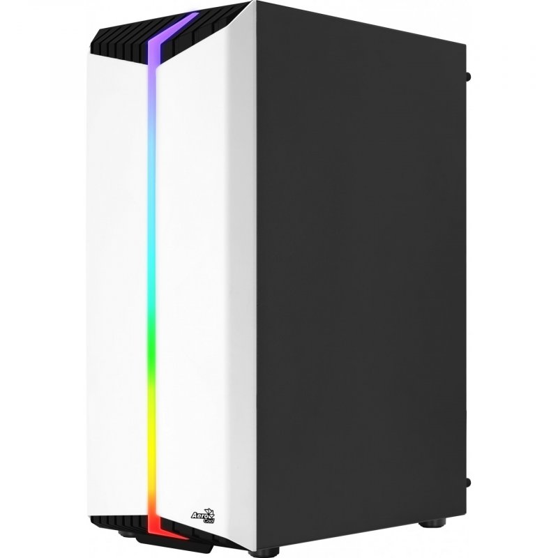 Boitier Moyen Tour ATX AeroCool Bionic RGB avec panneau vitré (Blanc)
