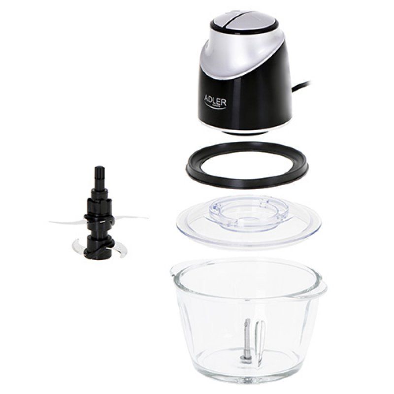 Adler AD 4082 electric food chopper 1.2 L 300 W Black, Silver