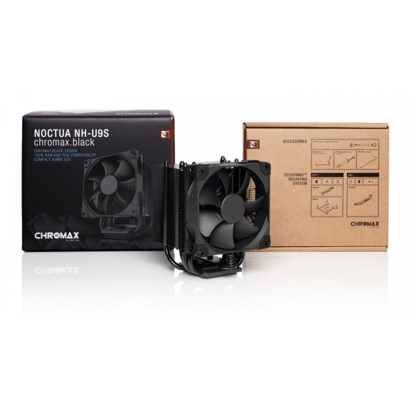 Noctua NH-U9S chromax.black Processeur Refroidisseur 9,2 cm Noir, Chrome 1 pièce(s)