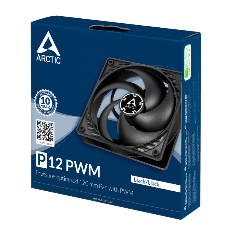 ARCTIC P12 PWM Boitier PC Ventilateur 12 cm Noir