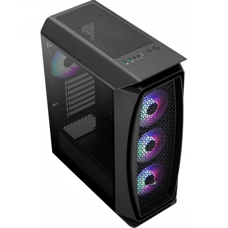 Boitier Moyen Tour ATX AeroCool Aero One Frost RGB avec panneau vitré (Noir)