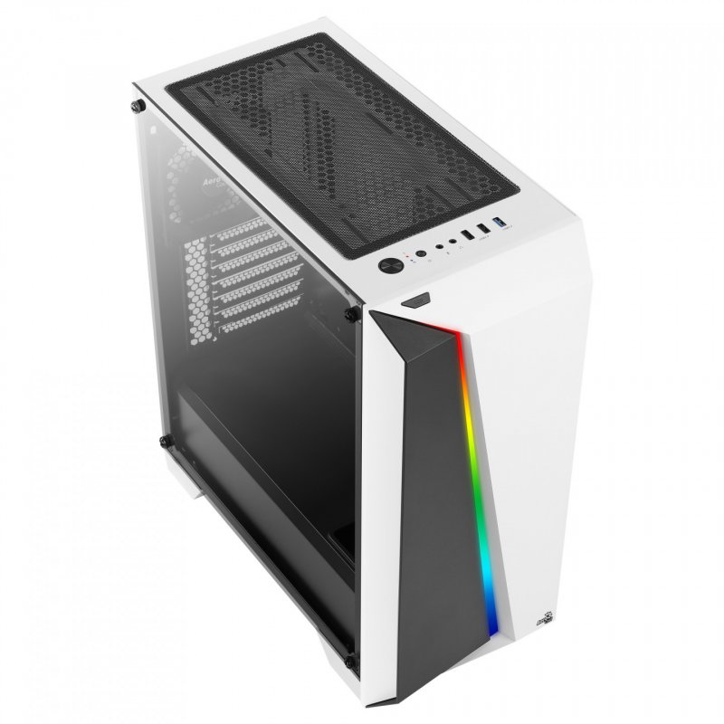 Boitier Moyen Tour ATX AeroCool Cylon Pro Tempered Glass RGB avec panneau vitré (Blanc)