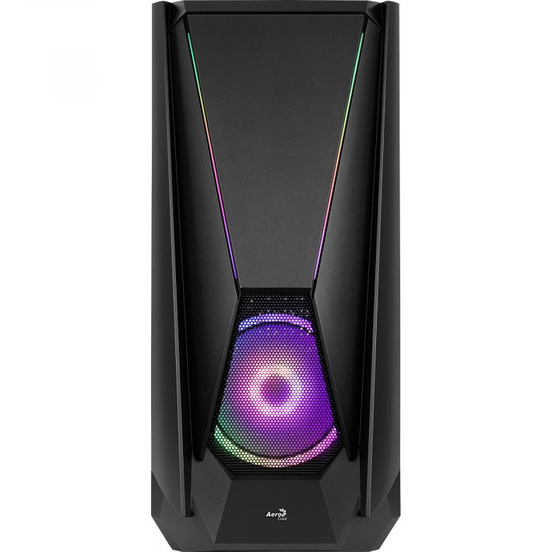 Boitier Moyen Tour E-ATX AeroCool Visor RGB avec panneau vitré (Noir)