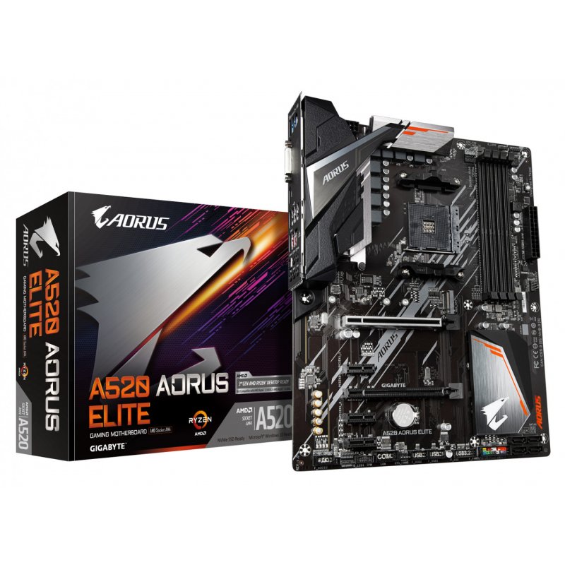 Gigabyte A520 AORUS ELITE carte mère AMD A520 Emplacement AM4 ATX