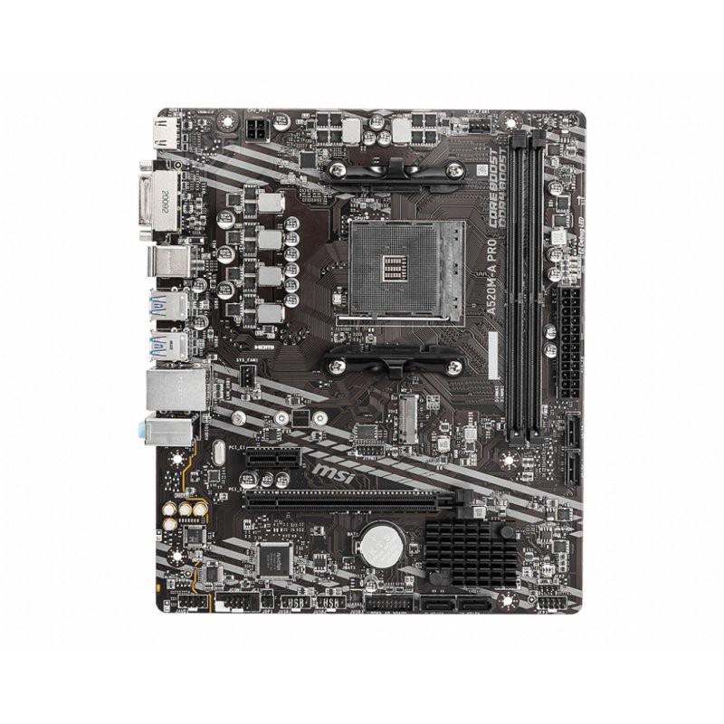 MSI A520M-A PRO motherboard AMD A520 Socket AM4 micro ATX