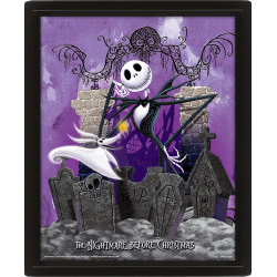 NIGHTMARE BEFORE CHRISTMAS CADRE 3D-GRAVEYARD