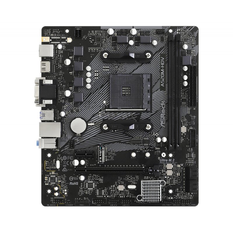 Asrock A520M-HDV Emplacement AM4 micro ATX