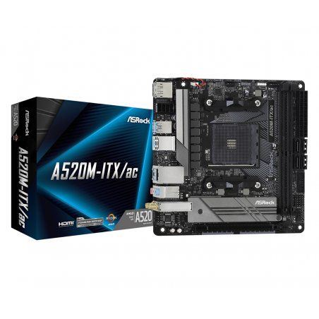 STOCK1 - Asrock A520M-ITX/ac Emplacement AM4 micro ATX