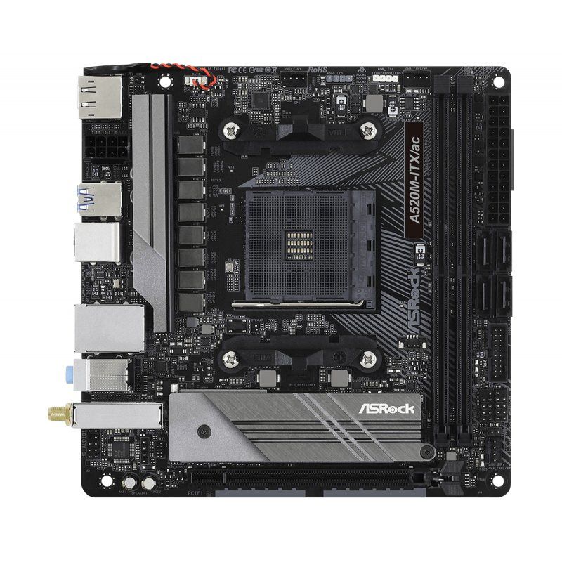 STOCK1 - Asrock A520M-ITX/ac Emplacement AM4 micro ATX