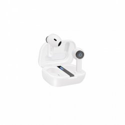 TooQ Bender Wireless Earbuds Bluetooth Microphone with Charging Case, White