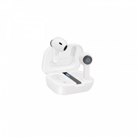 TooQ Bender Wireless Earbuds Bluetooth Microphone with Charging Case, White