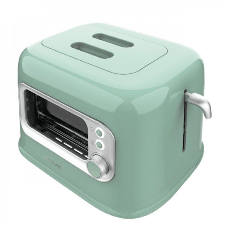 Cecotec RetroVision Green 5 2 slice(s) 700 W Light Green, Stainless steel