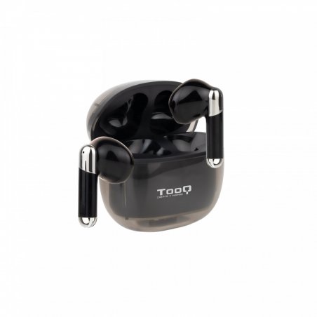 TooQ Onyx Wireless Earbuds Bluetooth Microphone with Charging Case, Black