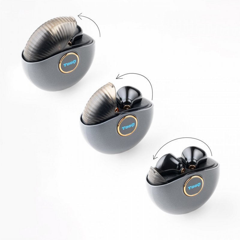 AURICULARES INALAMB MICROFONO "SNAIL" GRISES