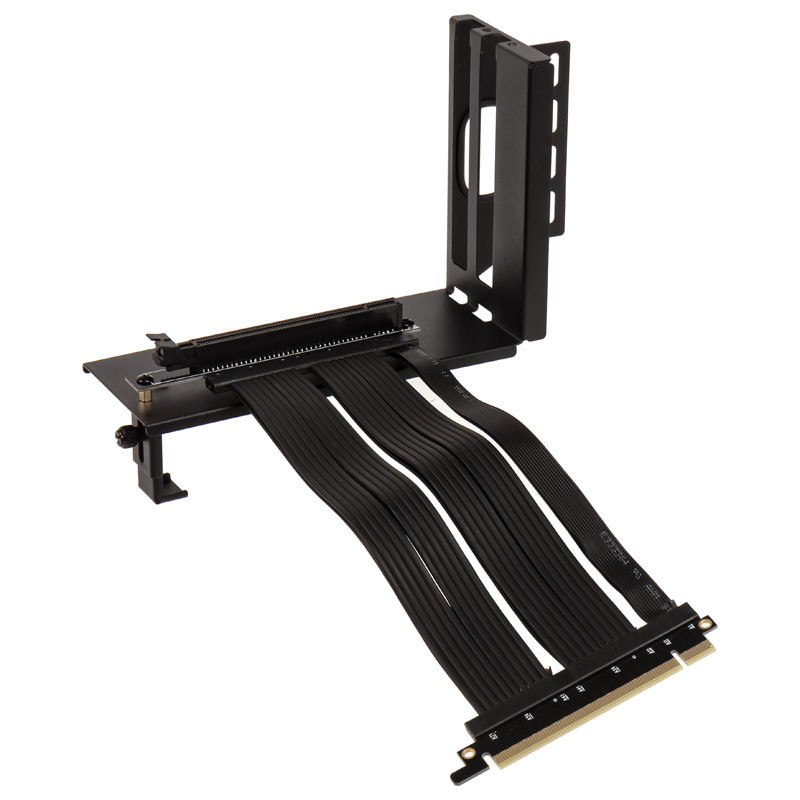 Raijintek compatible Paxx Vertikale PCI-Slot-Blende + PCIe x16 Riser Flachband-Kabel, 20cm