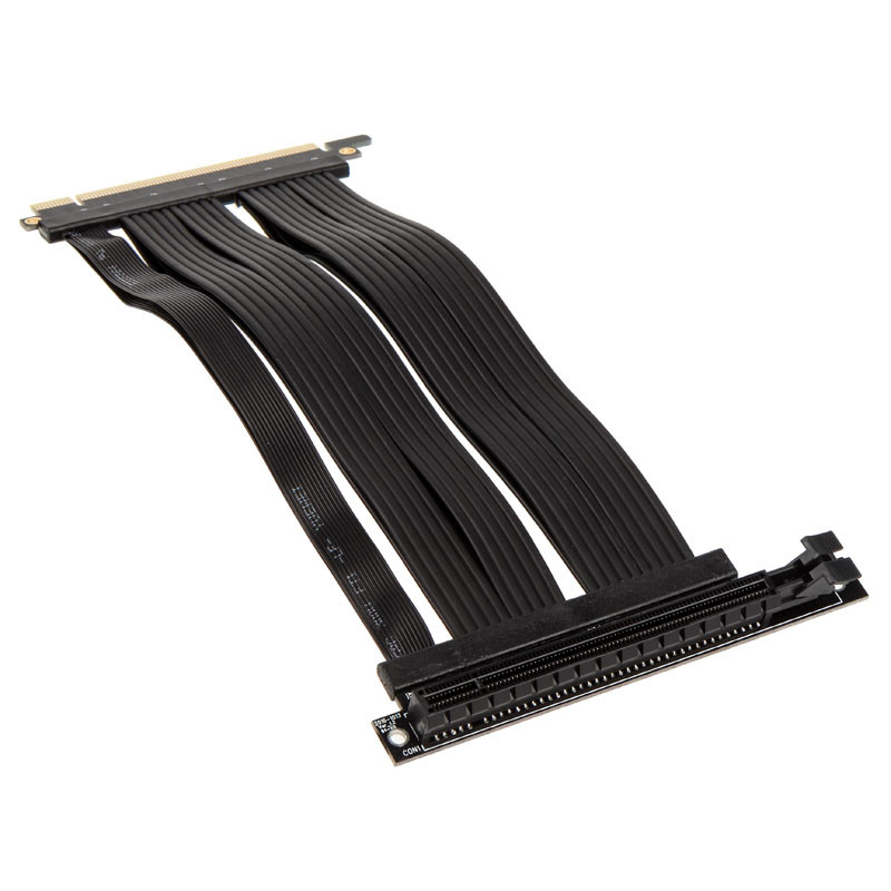 Raijintek compatible Paxx Vertikale PCI-Slot-Blende + PCIe x16 Riser Flachband-Kabel, 20cm