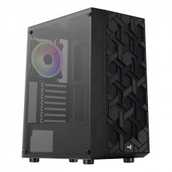 Aerocool Hive v1 Midi-Tower, Tempered Glass - schwarz