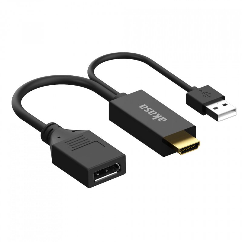 Akasa HDMI zu DisplayPort Adapter Kabel - schwarz