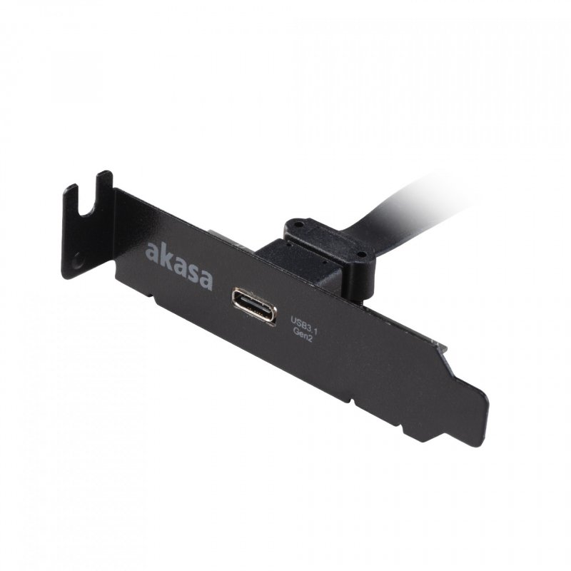 Akasa Low Profile PCI Bracket Adapter USB 3.1 Typ C - schwarz - Kabel - Digital/Daten USB C USB 3.1 Gen 2 internal
