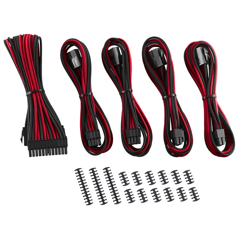 CableMod Classic ModMesh Cable Extension Kit - 8 8 Series - schwarz/rot