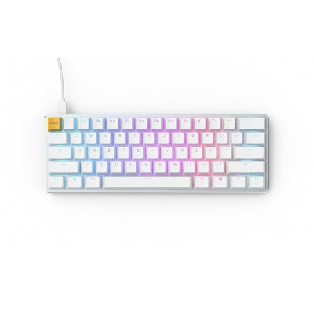 Glorious PC Gaming Race GMMK clavier USB QWERTY US International Argent, Blanc