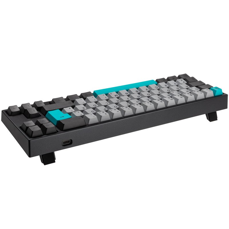 Ducky Miya Pro Moonlight TKL Gaming Tastatur für PC/Mac, MX-Red, weiße LED - dunkelgrau