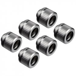 EK Water Blocks EK-Quantum Torque HDC 12 - 6er-Pack, Satin Titanium