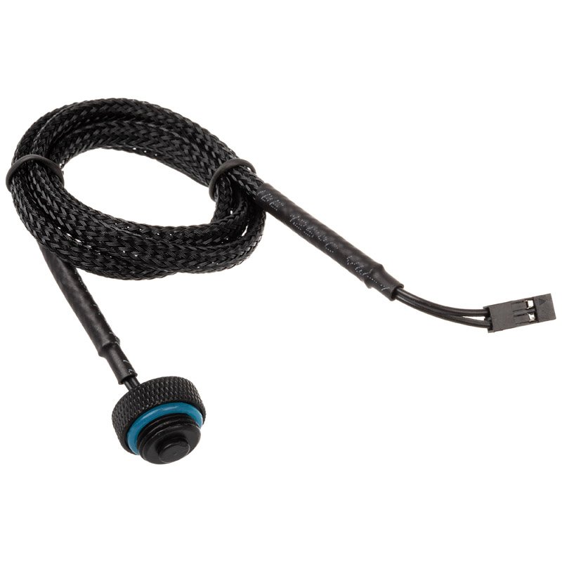XSPC Verschlussstopfen mit Temperatursensor G1/4 Zoll - schwarz, 50 cm