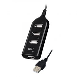 Vakoss TC-234UX hub & concentrateur USB 2.0 Noir