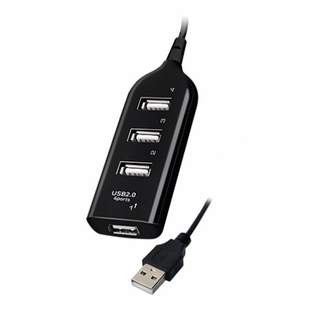 Vakoss TC-234UX hub & concentrateur USB 2.0 Noir