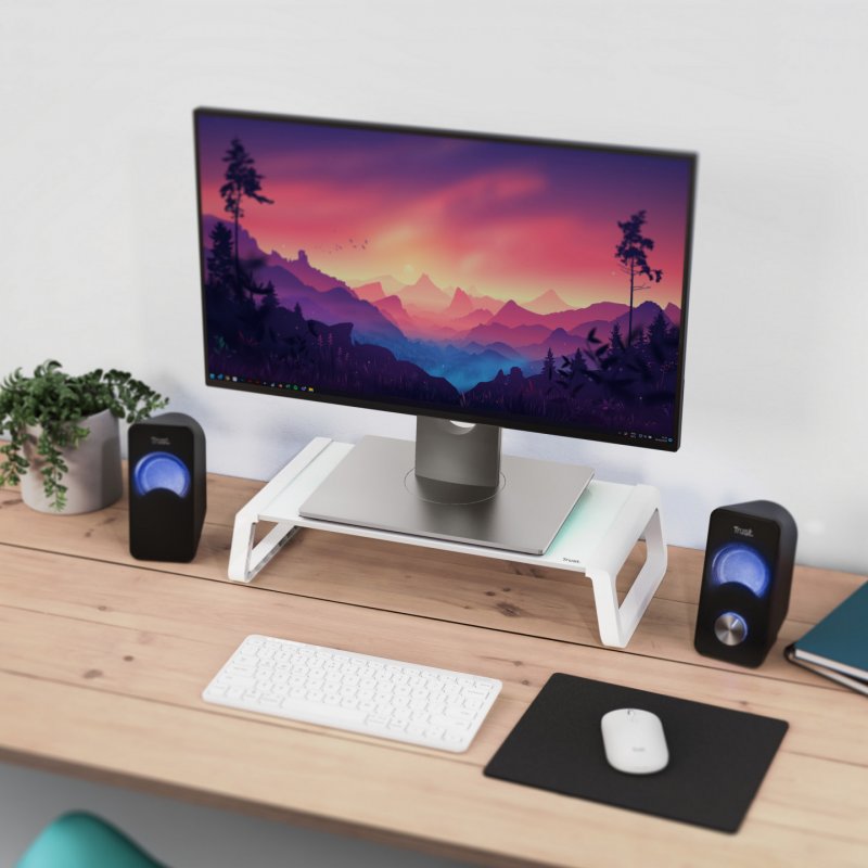 Trust 25351 monitor mount / stand Transparent, White Desk