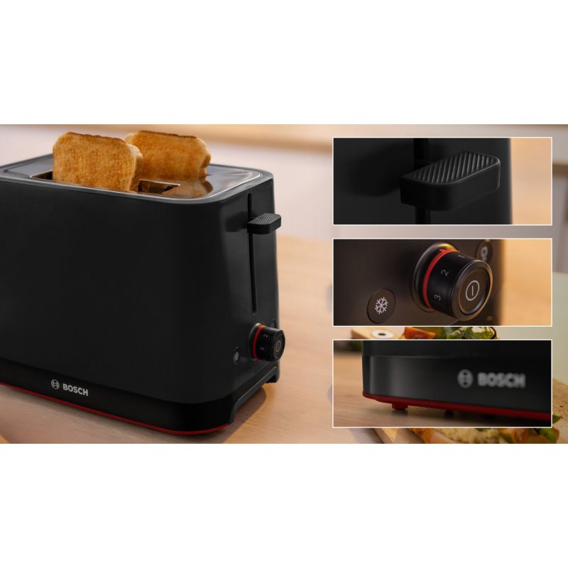 Kompakt-Toaster MyMoment TAT3M123 (schwarz, 950 Watt, für 2 Scheiben Toast)