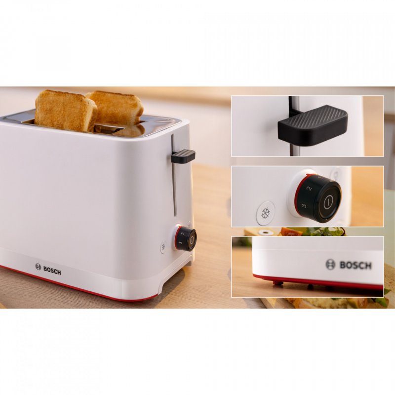 Kompakt-Toaster MyMoment TAT3M121 (weiß, 950 Watt, für 2 Scheiben Toast)